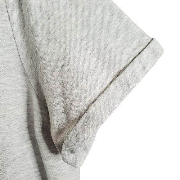 Eileen Fisher Size M Dress Cover Up Minimalist Pique Knit Neutral Short Sleeve - Picture 9 of 10